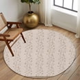 thumbnail image 2 of Round Rugs 6Ft, Beige Pink Floral Round Area Rug Washable Indoor Throw Carpet, Spring Flowers Soft Non Slip Circle Rug for Office Cabinet Home Decor Aesthetic, 2 of 8