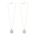 thumbnail image 1 of 2Pcs Charmant Collier Flocon de Neige Incrusté de Diamants Collier Femmes Cou Décor, 1 of 9