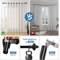thumbnail image 6 of Urbanest Adjustable Single Curtain Rod Set Burnt Gold Regina Finials – 1 - Inch Diameter, With Black Rod, 48–84 Inches, 6 of 6