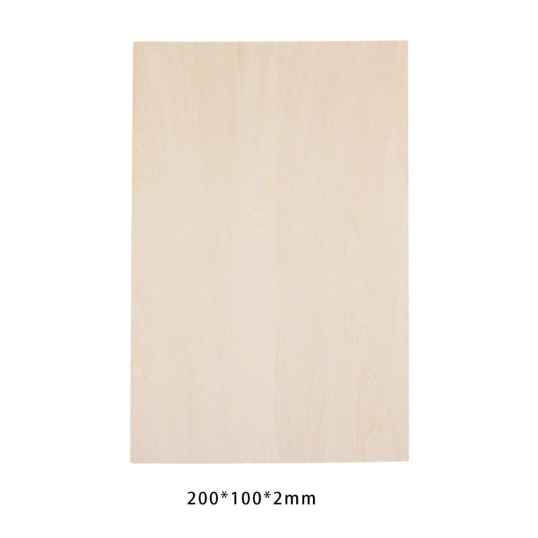 10 Pieces Thin Plywood Board, Unfinished Wood, Basswood Boards, Wood Sheets  Board for Miniature Aircraft, DIY Project Crafts, Sailboat Models  200x100x2mm 