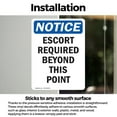 thumbnail image 3 of (2 Pack) Escort Required Beyond This Point OSHA Notice Sign 18 Inch X 24 Inch Vinyl Label Decal Sticker Weather Resistant, UV Protected for Workplace, Business, and Construction Site,, 3 of 7