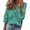 Vert, variante sur LUXUR Blouse à Manches Longues pour Femmes, Tunique de Travail Cousue, Lettres, TG
