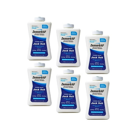 Zeasorb Antifungal Treatment Powder, Jock Itch - 2.5 oz, Pack of 6