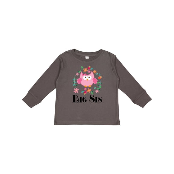 Inktastic Big Sis Girls Sister Announcement Girls Long Sleeve Toddler T-Shirt