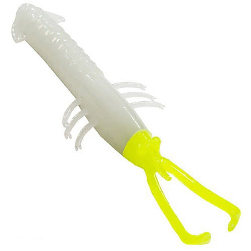 Z-Man TTJS-70PK5 Trout Trick Glow/Chart Tail 3 Soft Plastic Fishing Shrimp Lure