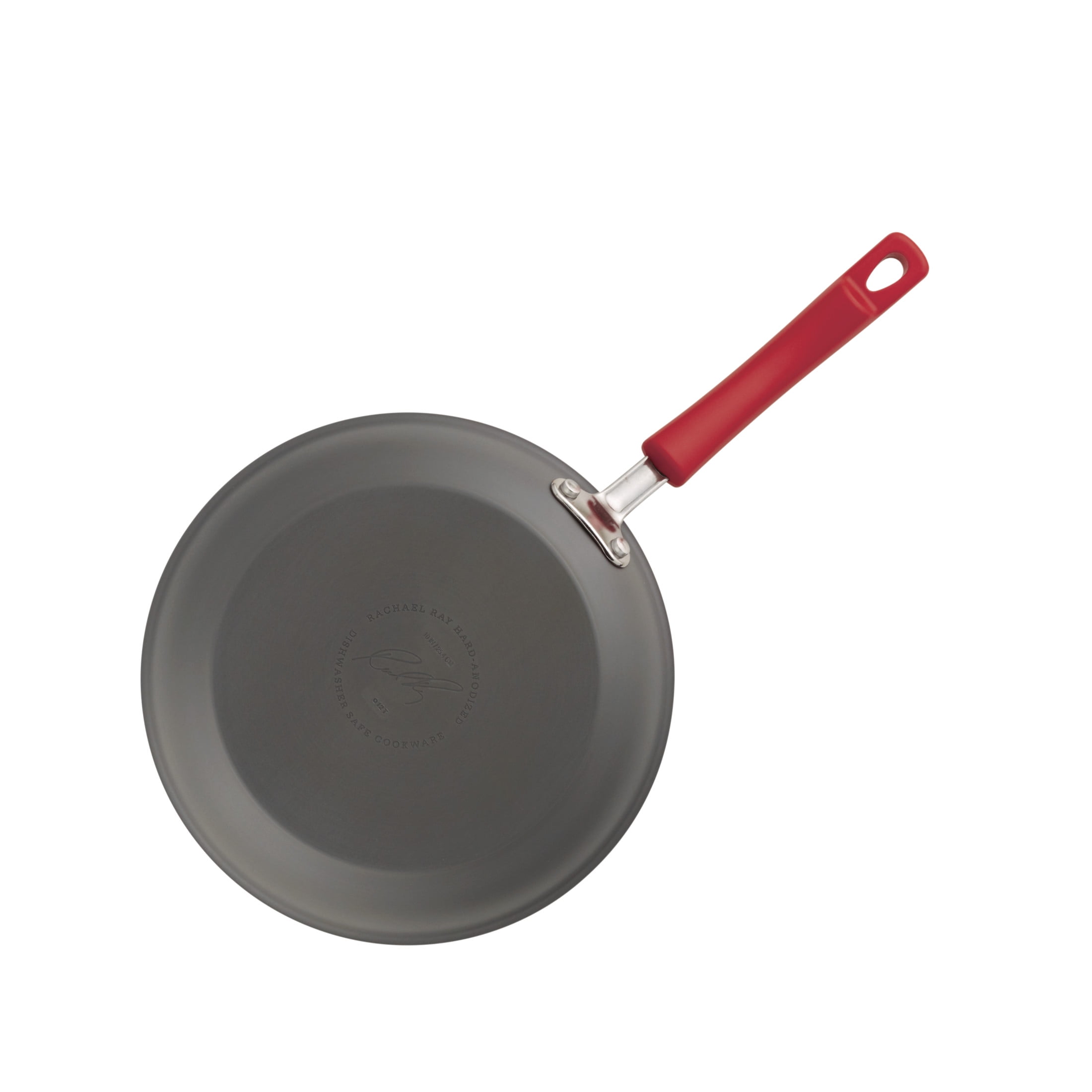 Rachael Ray 12.5" Hard Anodized Non-Stick Frying Pan/Fry Pan/Skillet with Red Handle