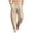 AO15-Khaki, variant on Mens Linen Pants Casual Harem Pants Lightweight Summer Beach Pants Drawstring Vacation Slit Hem Yoga Trousers With Pockets Army Green 3XL