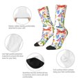 thumbnail image 3 of Yiaed Hello Summer2 Print Great elasticity Crew Socks Sports socks for Men and Women, 3 of 5