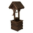 thumbnail image 5 of Shine Company Transitional Cedar Wood Decorative Wishing Well in Brown, 5 of 5