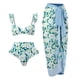 thumbnail image 1 of MKLEKYY Trajes De Baño New Swimsuit Digital Printed Mesh Skirt Two Piece Set For Women In Bikini, 1 of 4