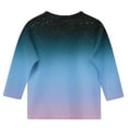 thumbnail image 5 of 3/4 Sleeve Tops for Girls Boys Size 3-12 Crewneck T-Shirts 2025 Toddlers Kids Trendy Gradient Printed Pullover Basic Going-Out Blouses Top, 5 of 5
