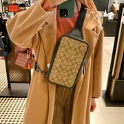 Coach C9865 Sullivan Pack In Blocked Signature Canvas IN Khaki Charcoal