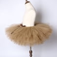 thumbnail image 5 of Falda tutú marrón para niñas pequeñas, falda de tul para fiesta de cumpleaños de princesa, ballet, baile, falda esponjosa para niñas, falda tutú para niños, 5 of 5