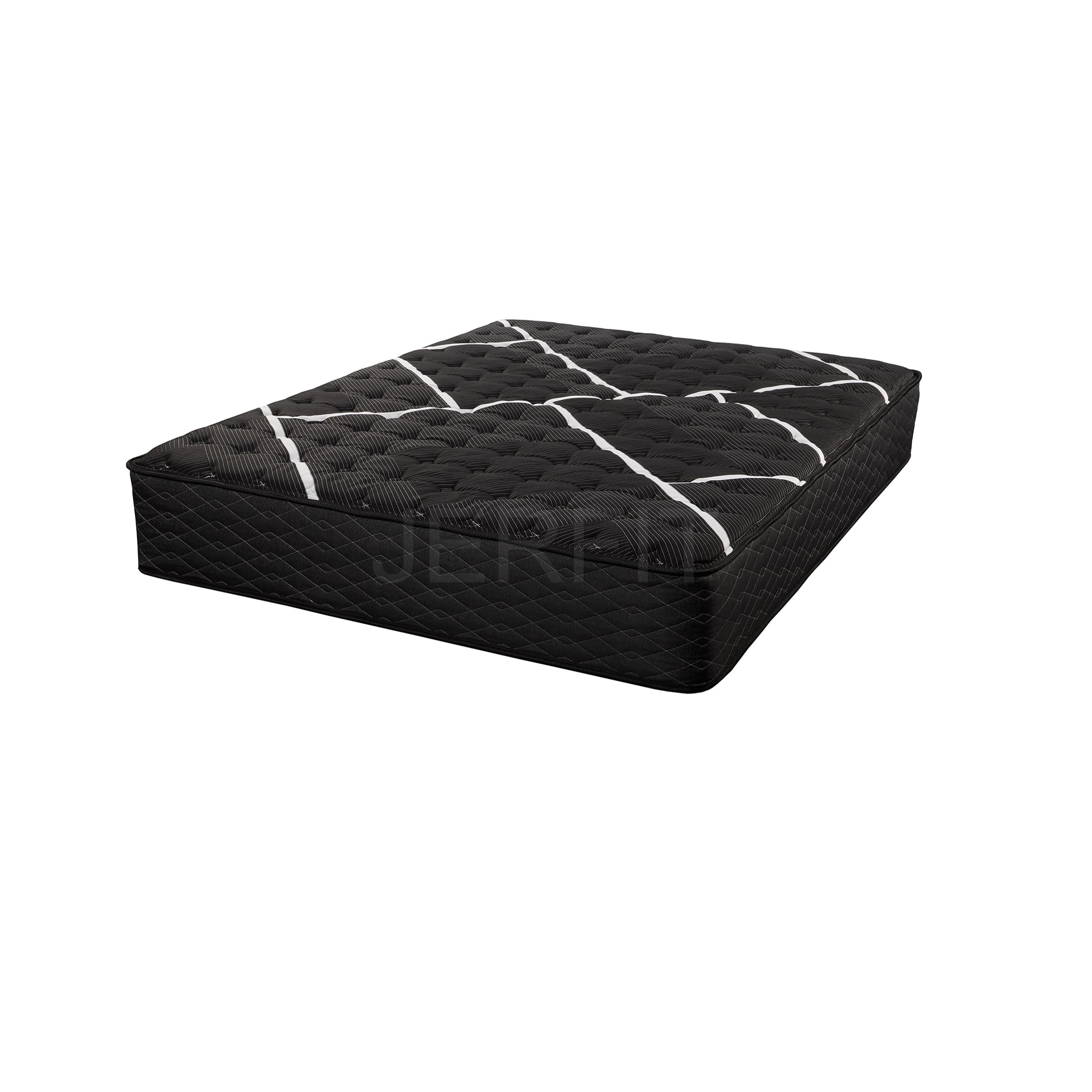 JERFIT California King Hybrid Mattress, Firm Support with Cooling Gel Memory Foam, Individually Wrapped Coils, Motion Isolation, Edge Support, BlackWhite Bed