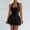 Black, variant on Beach Vacation Clothes for Women Boho Sleeveless Square Neck Party Dress Summer Solid Color Regular Fit Womens Sun Dresses Streetwear for Summer and Hot Weather XS