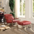 thumbnail image 3 of ACME Quinto Accent Chair in Antique Red and Gold, 3 of 4