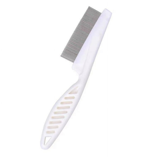 Peine multifuncional para el pelo de mascotas, eliminación de manchas de lágrimas, kit de peine de aseo para mascotas para perros pequeños, cachorros, peines para perros 2 en 1, aseo de acer