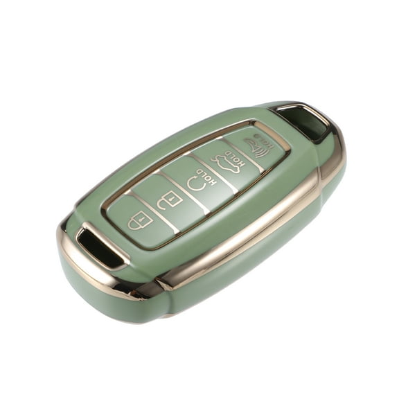 Unique Bargains 5 Buttons Remote Keyless Key Fob Cover Shell Case for Hyundai Elantra Accent Santa Fe TPU Green