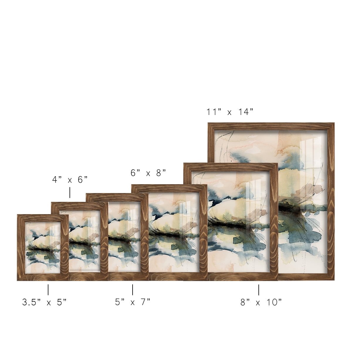 Winter Shoal II - Framed Print w/glass - Walnut