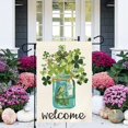 thumbnail image 4 of Clearance Under $5 Boovnll St Patricks Day Garden Flag, 12x18" Linen Welcome Garden Flag, Double Sided Shamrocks Garden Decor St Patricks Day Flag for Outdoor Yard Sign, St Patricks Day Decorations, 4 of 6