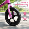 thumbnail image 6 of FUPOJH 12" Kids Balance Bike, Adjustable, EVA Silent Tires, Toddlers Ages 2-5,Pink, 6 of 7