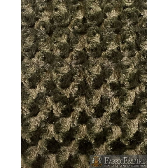 Minky Rosebud Avocado Fabric By the Yard