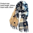 thumbnail image 2 of Fashion Long Shawl Big Grid Winter Warm Lattice Large Scarf, 2 of 6