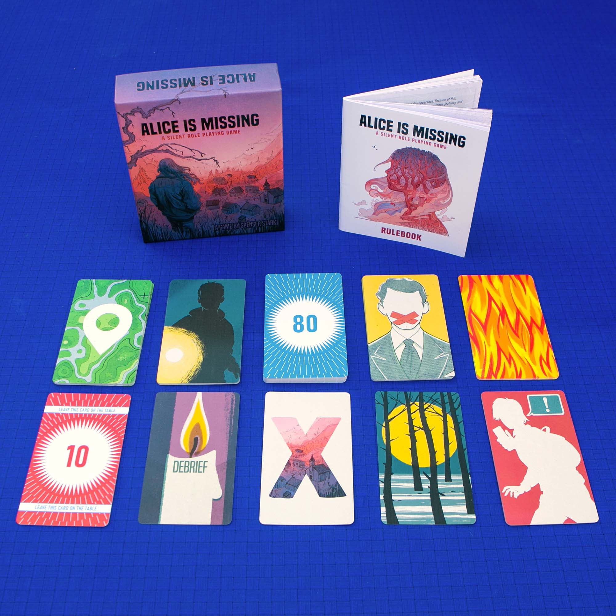 Renegade Game Studios: Alice is Missing - A Silent Role Playing Game, Book & 72 Cards, Text Messaging Mystery RPG, Ages 16+, 3-5 Players, 2-3 Hrs
