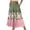 Pink, variant on Maxi Skirts For Women Summer High Waist A-Line Skirts Vintage Floral Print Tiered Flowy Long Skirt With Side Pockets Summer Casual Beach & Vacation Wear Mint Green 2XL