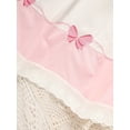 thumbnail image 5 of ZEHJUHAN Baby Girl Sweet Dress Flying Sleeve Round Neck Bow Embroidery & 3D Bow Decor for Spring Summer White，3-6M, 5 of 7