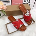 thumbnail image 4 of French Square Toe Sandals Women's Summer Beach Sandals H Slippers Outwear Fashionable Sandals Slides, 4 of 5