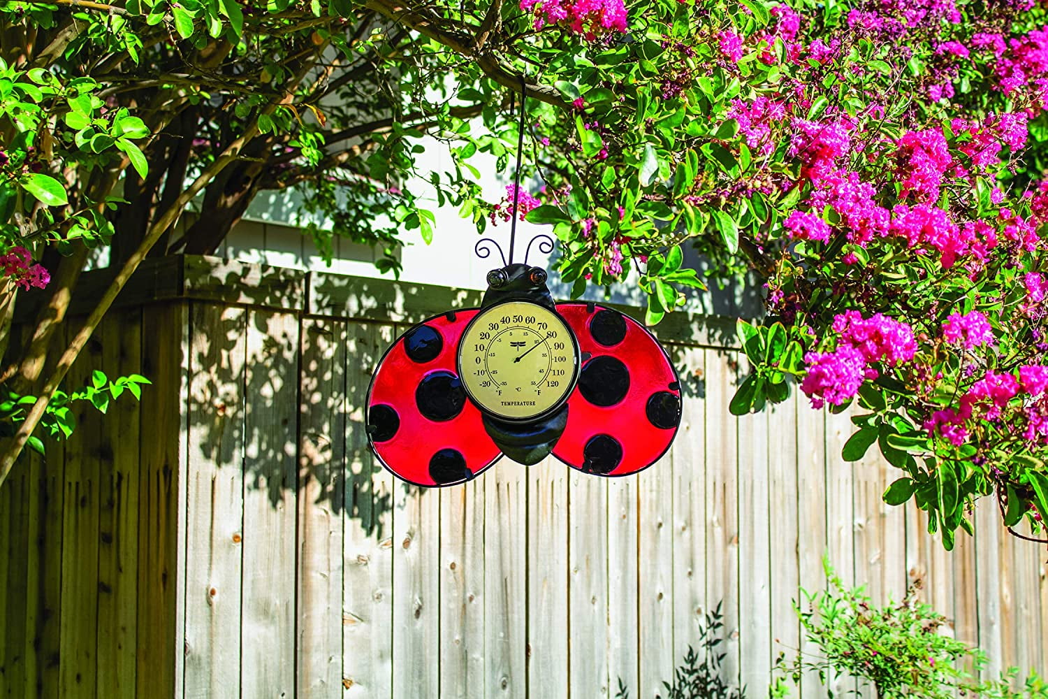Swim Central 16" Ladybug Outdoor Garden Wall Thermometer