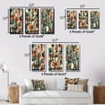 thumbnail image 4 of Designart "Artistic Evolution Mid Century IV" Modern Midcentury Framed Wall Art Set Of 3 - Orange Midcentury Frame Gallery Wall Set For Home Decor, 4 of 6