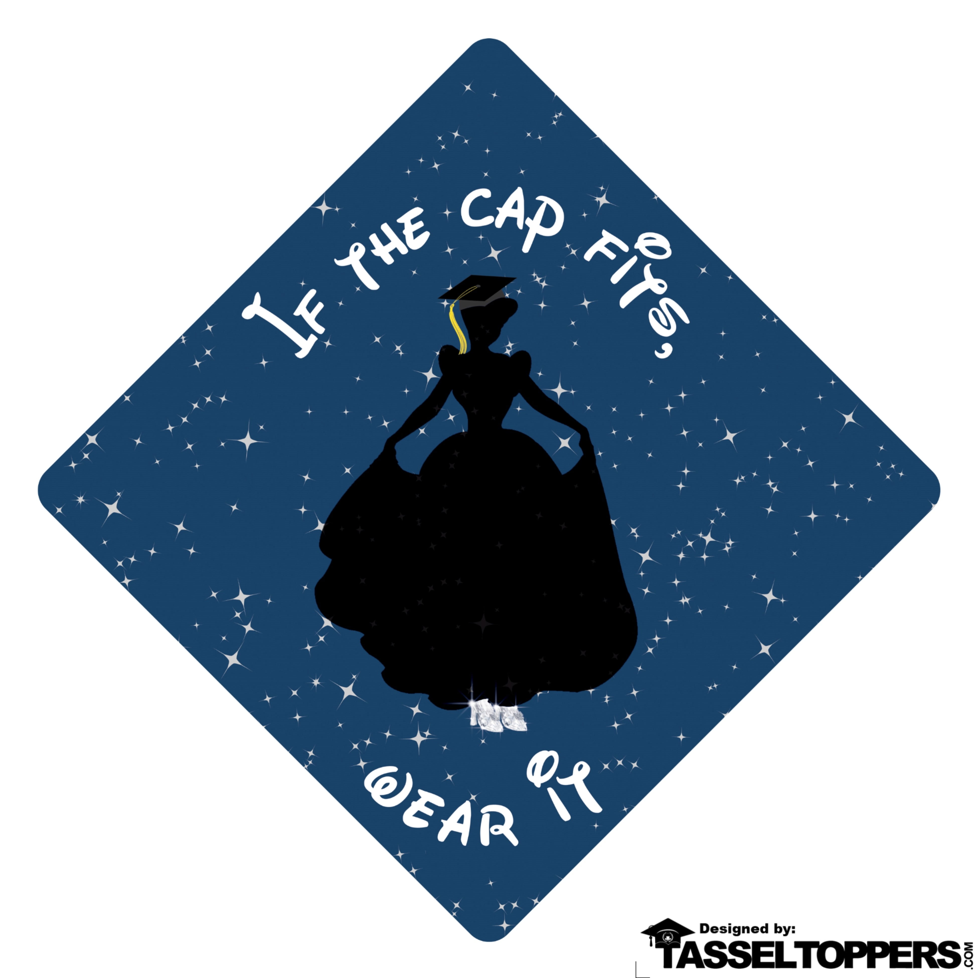 Cinderella Graduation Cap Cake by Tassel Toppers