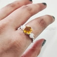 thumbnail image 2 of Citrine Ring, 925 Sterling Silver, Women Ring, Natural Citrine, November Birthstone, Christmas, Thanksgiving, Tiny Dainty Ring, Marquise CZ Ring, Handmade, Statement Jewelry, Wedding, Anniversary Gift, 2 of 8