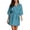 Sky Blue, variant on GPOECD Womens Robe Short Sleeve Satin Solid Color Belted Kimono Style Plus Size Pajamas for Women Sky Blue,XXXL