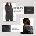 thumbnail image 3 of VIKAMAKA Women's Waterproof Long Raincoat with Detachable Hood Magnetic Closure and Reflective for Cycling Daily Wear(Black,M), 3 of 6