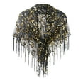 thumbnail image 2 of Abbraccia Women Shawl Wrap Casual Trendy Sequined Sequin Shawl for Dance Party Wedding Black, 2 of 10