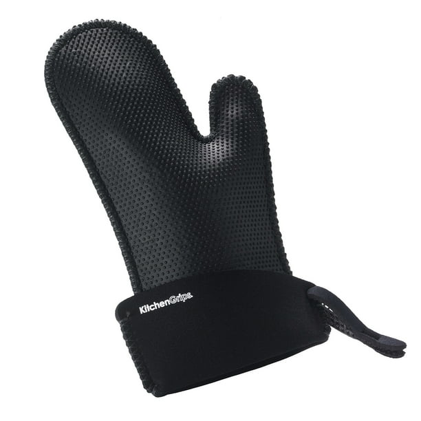 Kitchen Grips Silicone Chef's Mitt, Small (Black)