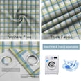 thumbnail image 6 of Blackout Curtains for Bedroom, Turquoise Green Plaid, Room Darkening Window Drapes for Living Room, Abstract Minimalistic Geometric Grid Thermal Insulated Grommet Curtains, 52x84 inch, 2 Panels, 6 of 9