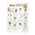 thumbnail image 4 of Mdesiwst Large Bedroom Wall Calendar 2024 Wall Calendar Large Soft Washable Living Room Bedroom Wall Hanging Tapestry Backdrop Decoration Cloth 12 Months, 4 of 6