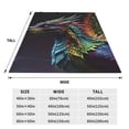 thumbnail image 3 of Pofeuu Dragon with Colorful Tail Print Ultra-Soft Micro Fleece Blanket,for Bed Or Sofa,All Season Throw Blankets Flannel Blanket-80"x60", 3 of 7