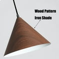 thumbnail image 3 of Minimalism Wood Pattern Metal Pendant Lamp for Kitchen Island, Cone Shape Simple Rustic Pendant Lighting for Above Sink, Pendant Light for Dining Room, Pendant Light Fixture for Over Table, 3 of 7