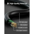 thumbnail image 3 of Short Extension Cord 8 inch, 10 Pack, 3 Prong Black Extension Cord, Indoor/Outdoor Use, ETL Listed, 13A 1625W 125V SJTW$$Tools & Hardware Other, 3 of 7