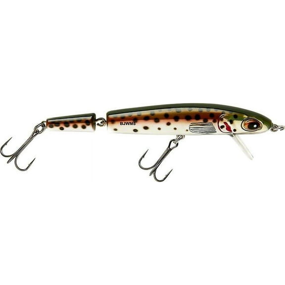 Bomber Jointed Wake Minnow Crankbait 5 3/8" Rainbow Trout 3/4 oz.