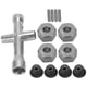 thumbnail image 2 of Adaptador de cubo hexagonal de rueda de 12mm, tuercas de seguridad de brida M4 de 7mm de espesor, juego de llaves cruzadas para coche RC 1/10, 2 of 10
