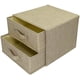 thumbnail image 1 of Caja de almacenamiento de cajones de tela, organizador de torre, caja de almacenamiento para ropa, lencería, ropa interior, calcetines, corbatas para el cuello, bufandas, beige (2 cajones grandes beig Feliz Sencillez, 1 of 4