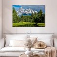 thumbnail image 2 of Elephant Stock Grand Teton Landscape Wall Art - Horizontal Canvas Wall Art - Dining Room Wall Decor - Nature Canvas - Blue And Green Decor - 45" x 30", 2 of 8