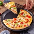 thumbnail image 2 of 8 pulgadas-En existencia Bandeja para pizza para hornear Bandeja para pizza de acero al carbono inoxidable para el hogar Molde redondo para hornear pizza DIY, 2 of 5