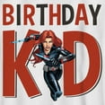 thumbnail image 2 of Boy's Marvel Birthday Kid Black Widow Graphic Tee White Small, 2 of 4